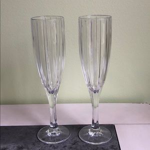 Crystal looking champagne glasses